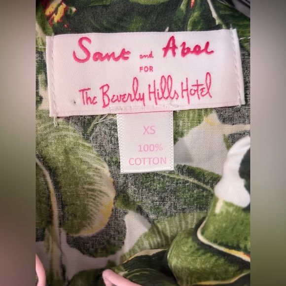 NWT Sant & Abel | Beverly Hills Hotel Banana Leaf Women’s Night Shirt (XS) - Picture 7 of 9